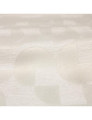 Tissu jacquard chenille blanc