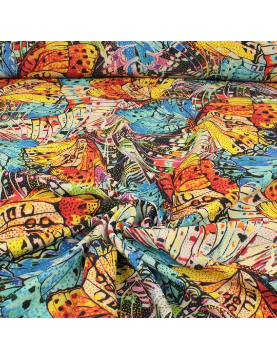 Tissu viscose Metamorphose multicolore