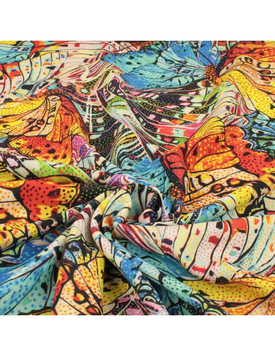 Tissu viscose Metamorphose multicolore