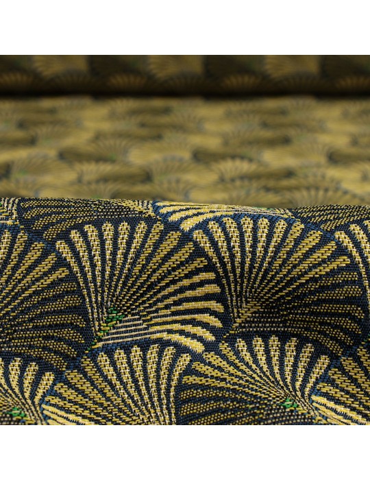 Tissu jacquard shell doré
