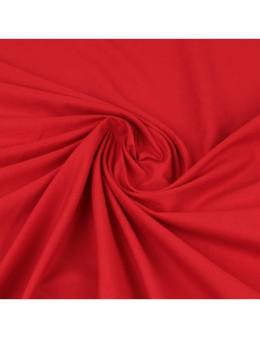 Tissu Cretonne uni rouge