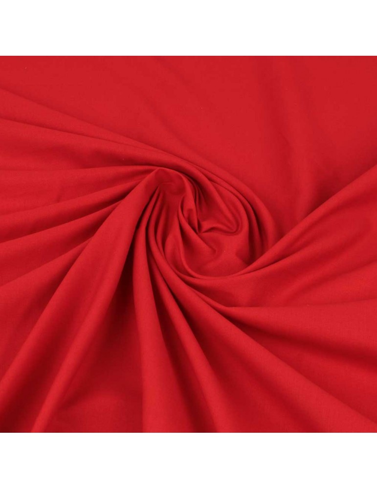 Tissu Cretonne uni rouge Tissu Cretonne uni rouge