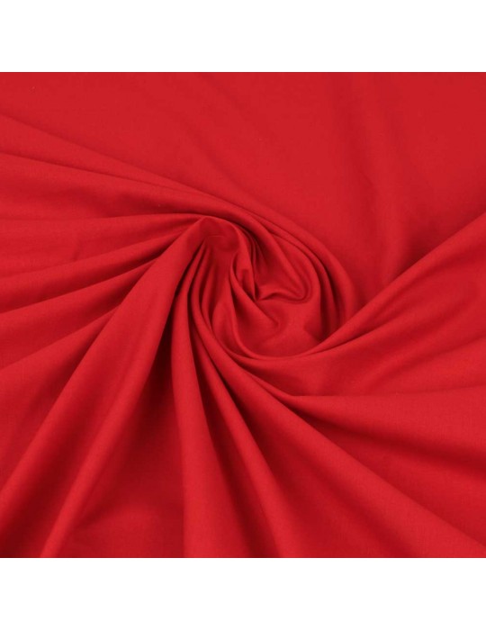 Tissu Cretonne uni rouge