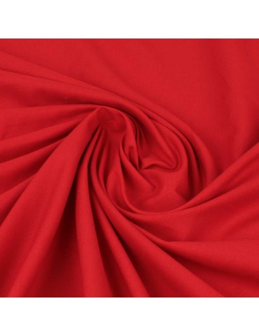 Tissu Cretonne uni rouge