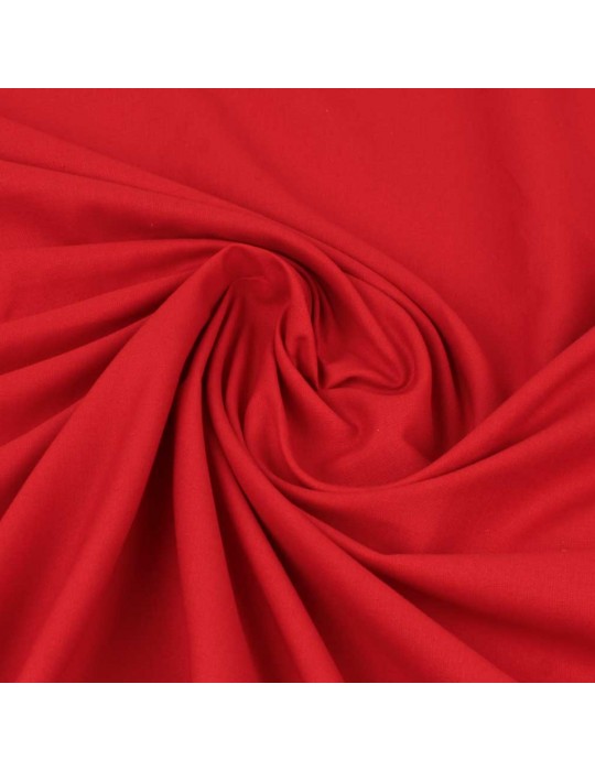Tissu Cretonne uni rouge