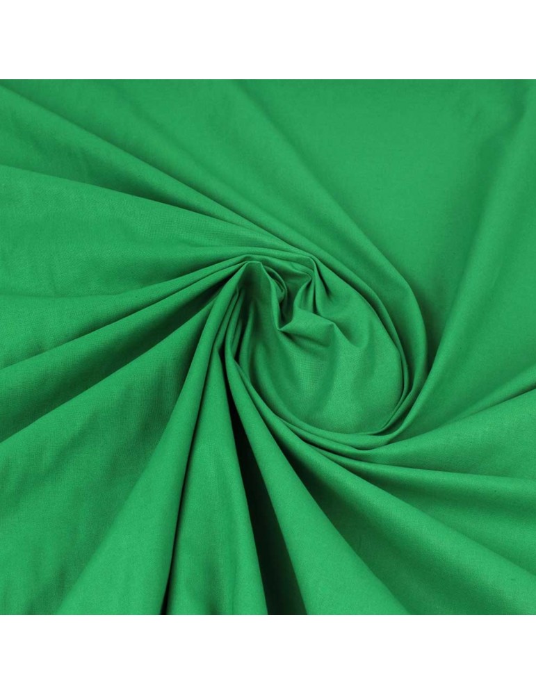 Tissu Cretonne uni vert