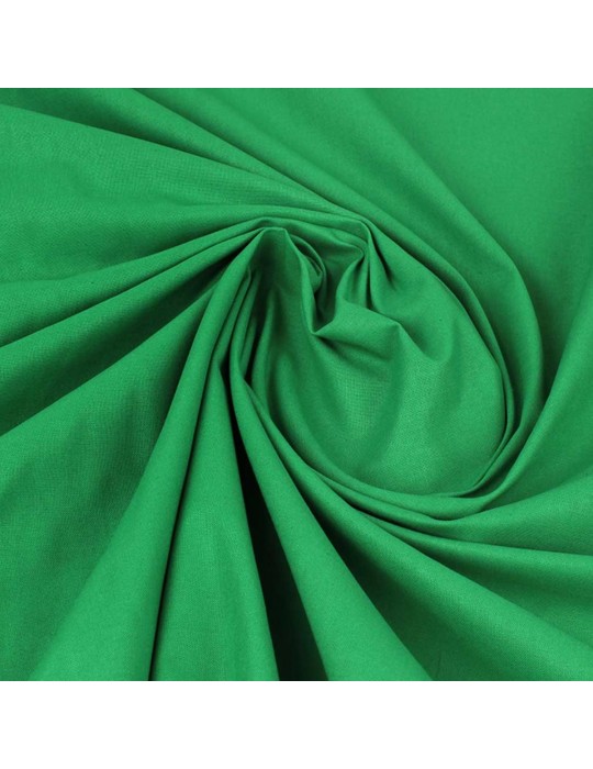 Tissu Cretonne uni vert