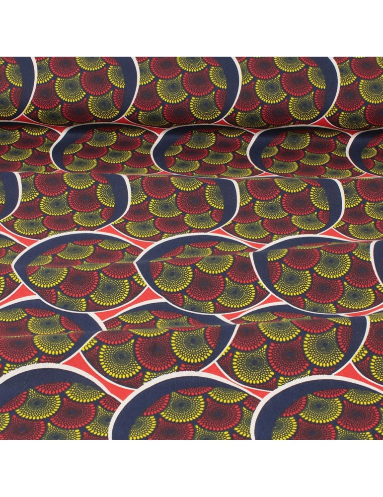 Coupon tissu africain jaune/rouge 300 x 150 cm Coupon tissu africain jaune/rouge 300 x 150 cm