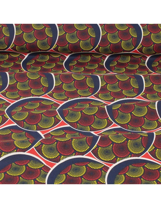 Coupon tissu africain jaune/rouge 300 x 150 cm