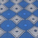 Tissu coton africain bleu/blanc