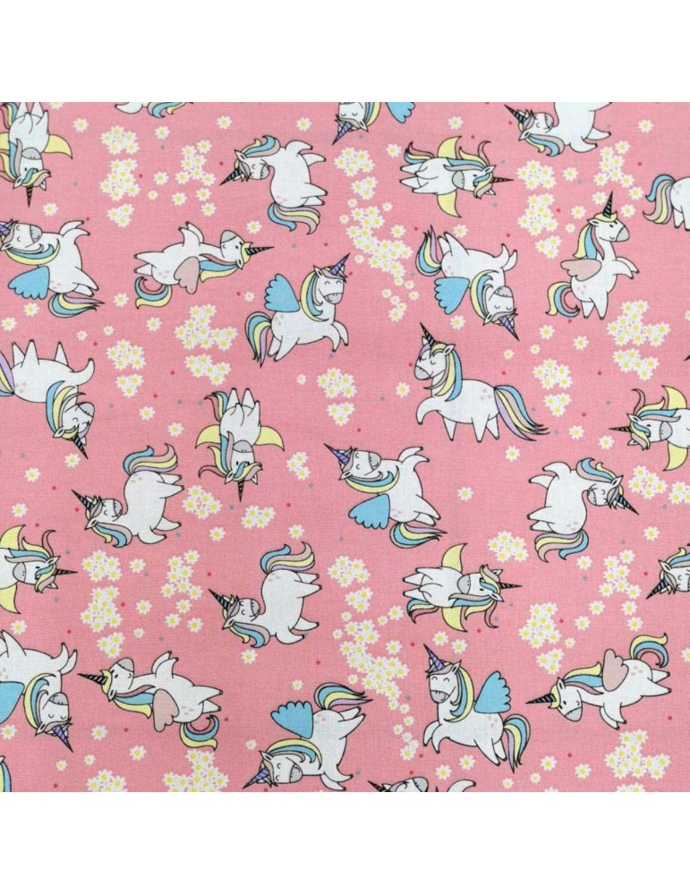 Coupon patchwork licorne 50 x 50 cm rose Coupon patchwork licorne 50 x 50 cm rose