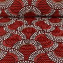 Tissu jacquard rouge