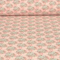Tissu coton imprimé points orange/vert Tissu coton imprimé points orange/vert