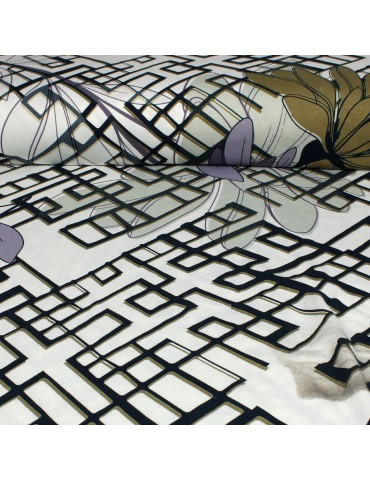 Tissu jersey viscose/élasthanne oeko-tex blanc