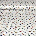 Tissu popeline imprimé 100 % coton blanc Tissu popeline imprimé 100 % coton blanc