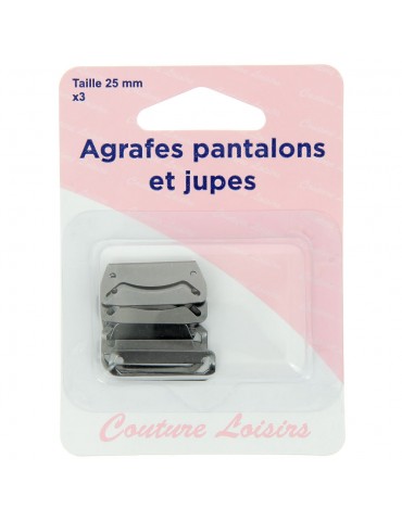 Agrafes pantalons et jupes noires