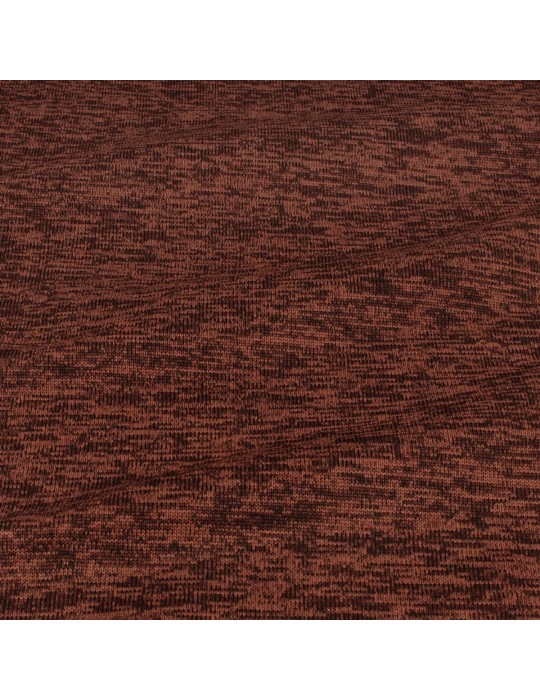 Tissu jersey maille tricotée brique