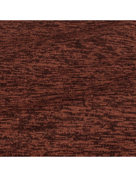 Tissu jersey maille tricotée brique