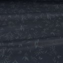 Tissu cretonne feuillage bleu Tissu cretonne feuillage bleu