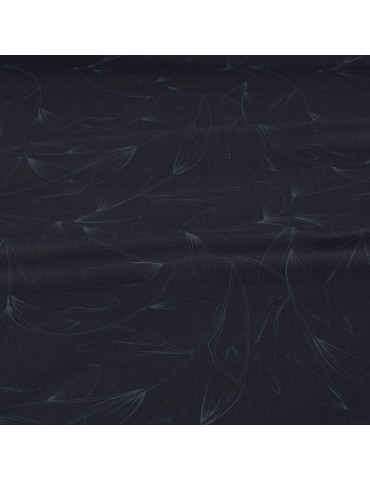 Tissu coton/élasthanne végétal bleu