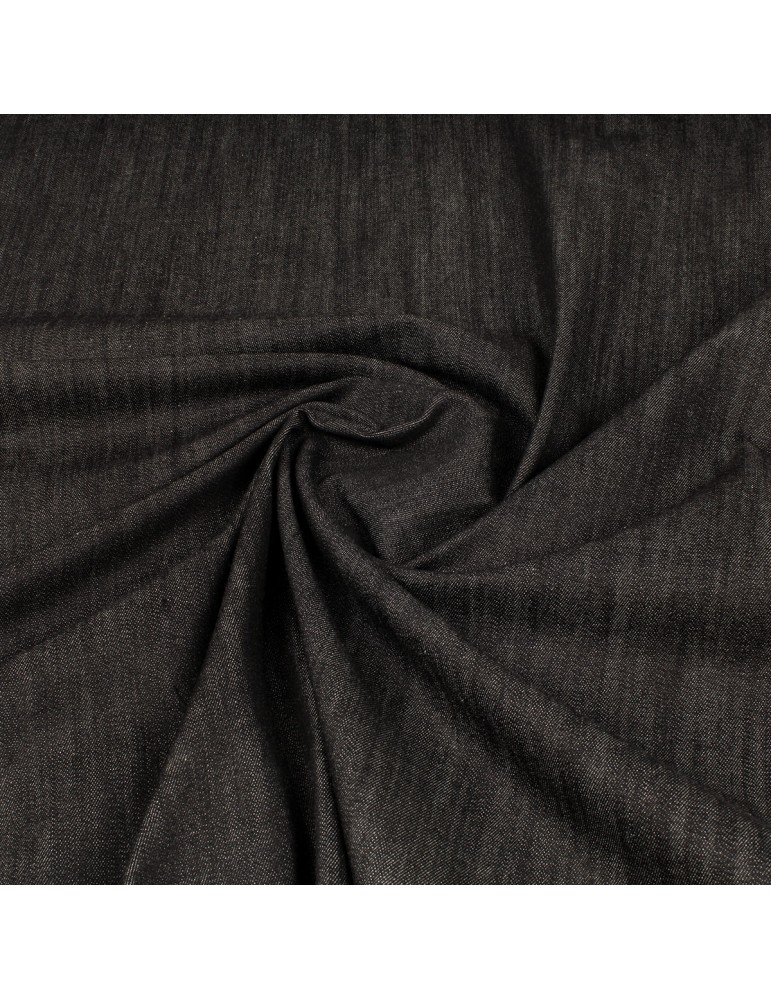 Tissu jean coton/élasthanne 135 cm noir Tissu jean coton/élasthanne 135 cm noir