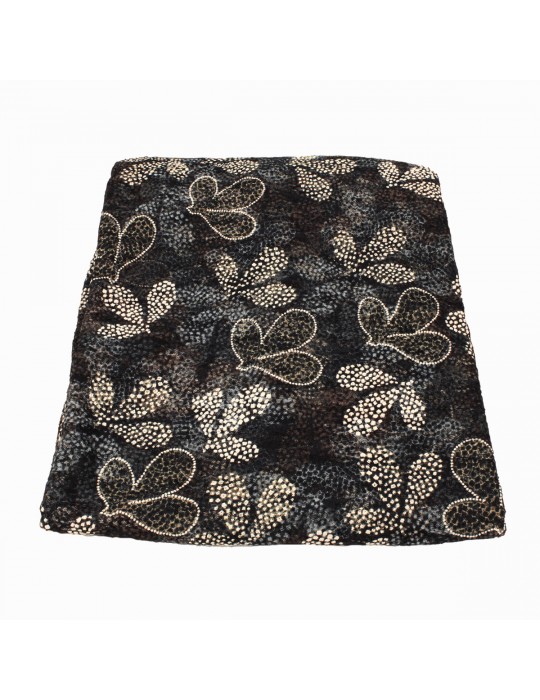 Coupon jersey floral écru/bleu 300 x 145 cm