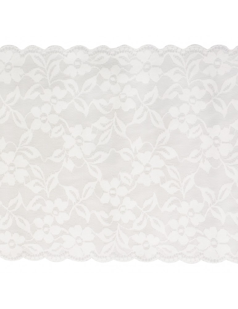 Dentelle élastique 60mm blanc Dentelle élastique 60mm blanc