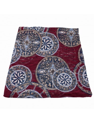Coupon jersey géométrique bordeaux 300 x 155 cm