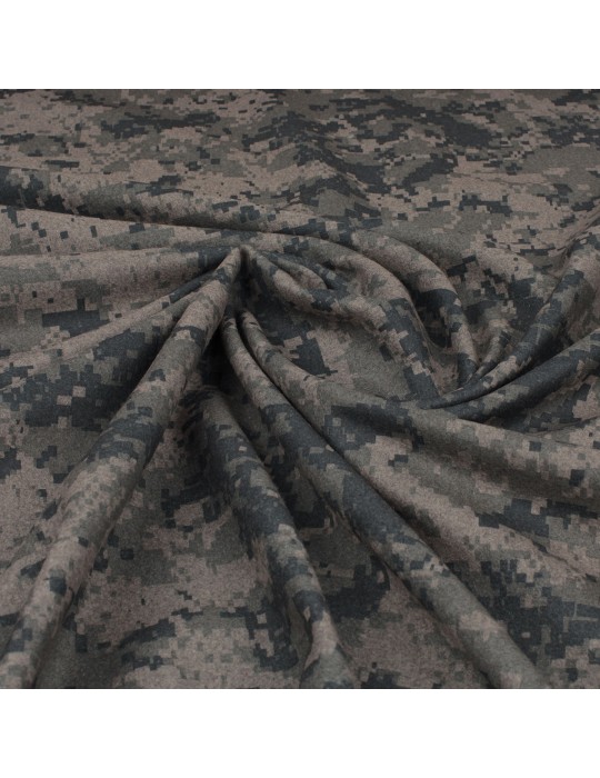 Tissu Lainage camouflage numérique