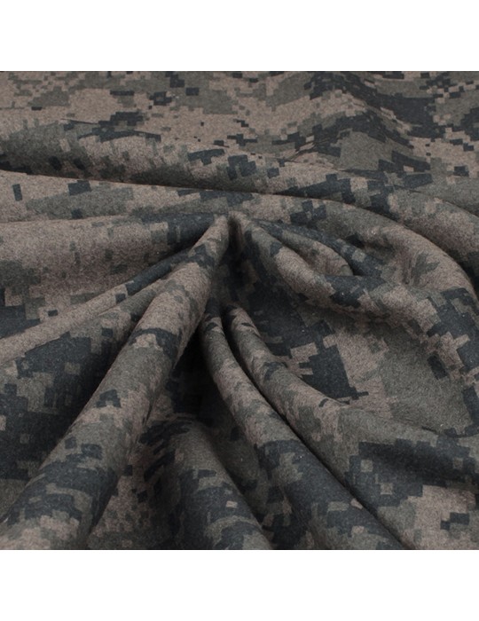 Tissu Lainage camouflage numérique