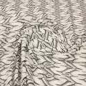 Tissu dentelle blanc/noir