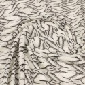 Tissu dentelle blanc/noir