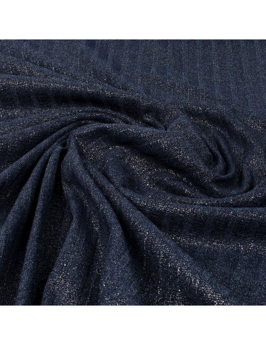 Tissu jersey foil bleu marine