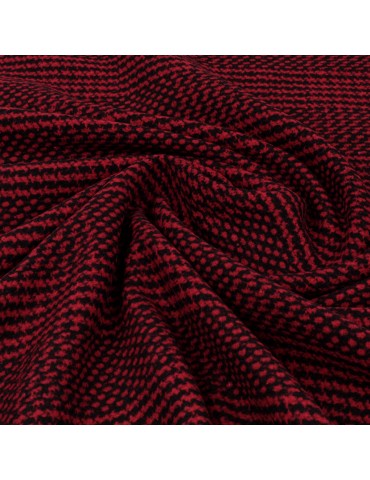 Lainage imprimé géométrique rouge/noir