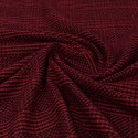 Coupon lainage géométrique rouge/noir 150 x 145 cm