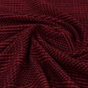 Coupon lainage géométrique rouge/noir 150 x 145 cm