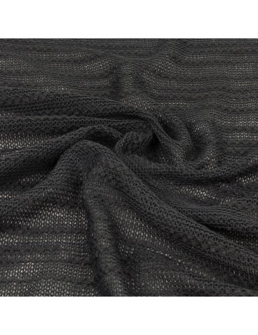 Coupon lainage dévoré noir 200 x 120 cm