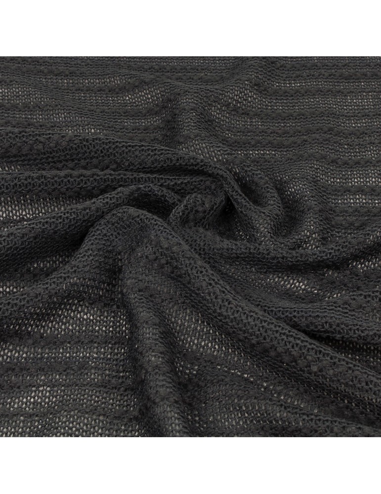 Coupon lainage dévoré noir 200 x 120 cm Coupon lainage dévoré noir 200 x 120 cm