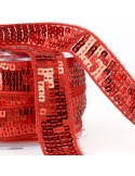 Galon paillettes 10 mm rouge Galon paillettes 10 mm rouge