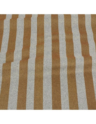 Coupon lainage rayure gris/marron 50 x 150 cm