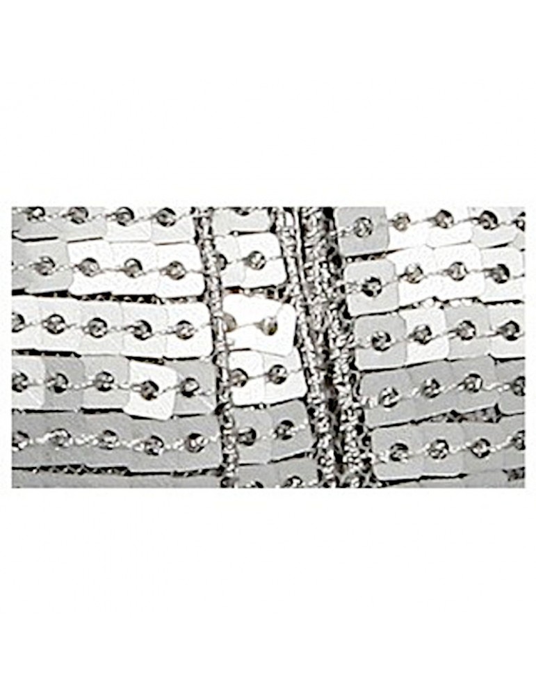 Galon paillettes 10 mm  argenté