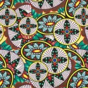 Coupon coton imprimé 150 x 50 cm multicolore