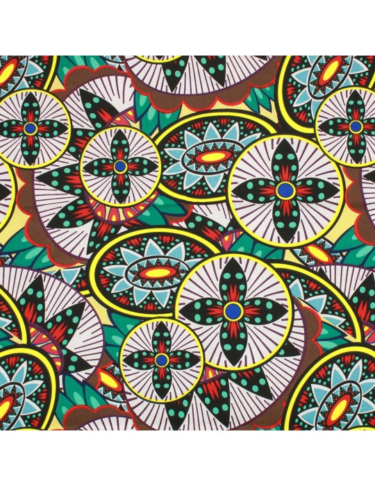 Coupon coton imprimé 150 x 50 cm multicolore