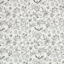 Coupon coton imprimé 150 x 50 cm blanc