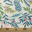 Coupon coton imprimé 150 x 50 cm vert