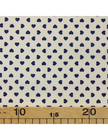 Coupon coton imprimé 150 x 50 cm bleu