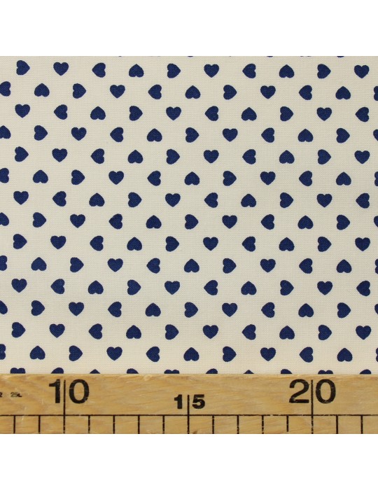 Coupon coton imprimé 150 x 50 cm bleu