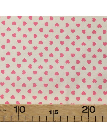 Coupon coton imprimé 150 x 50 cm rose