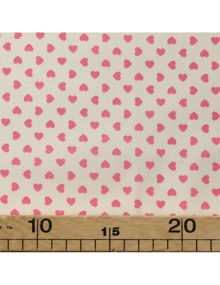Coupon coton imprimé 150 x 50 cm rose