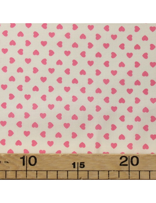 Coupon coton imprimé 150 x 50 cm rose